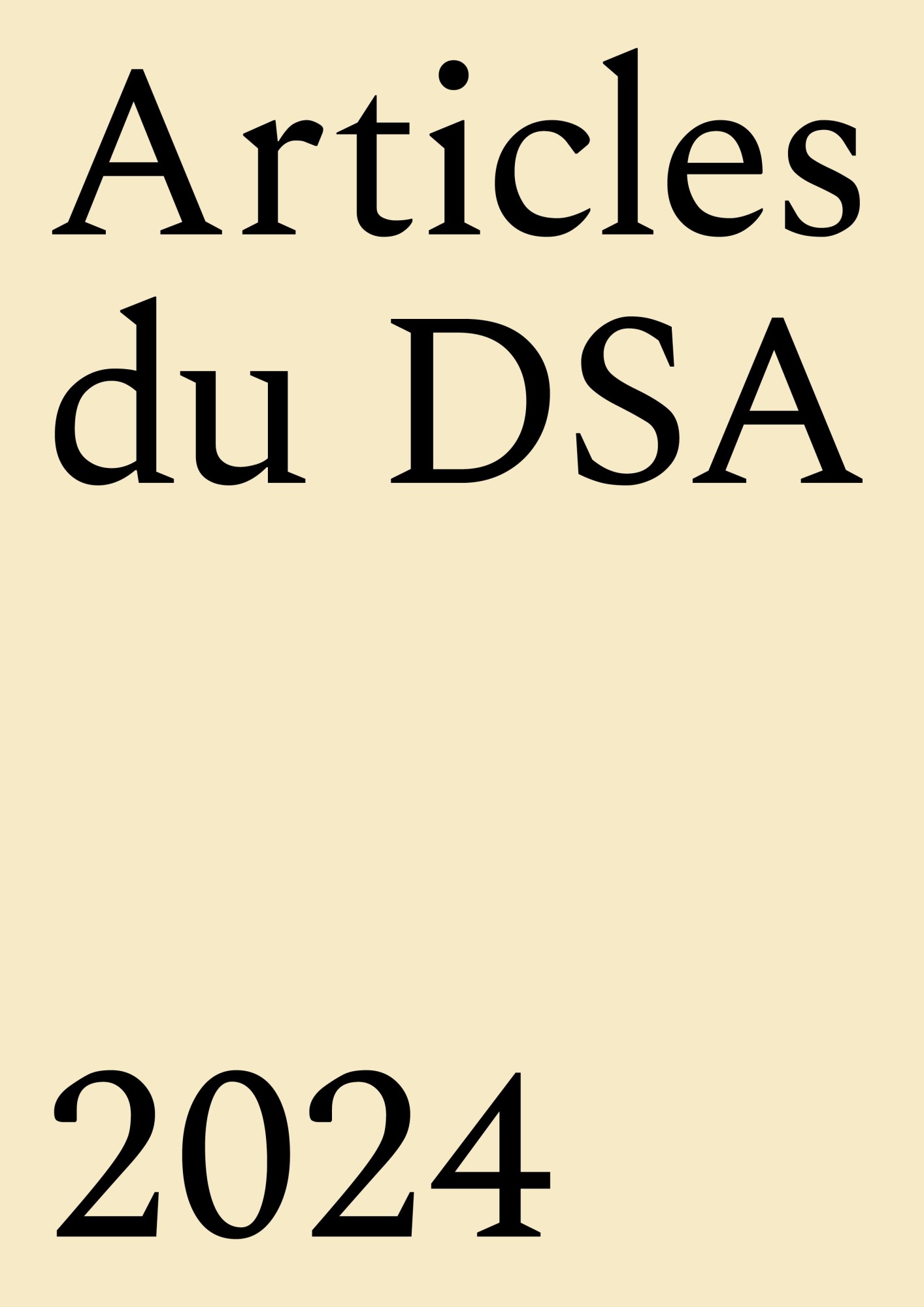 Ensa Paris-Est — Articles du DSA d’architecte urbaniste 2024