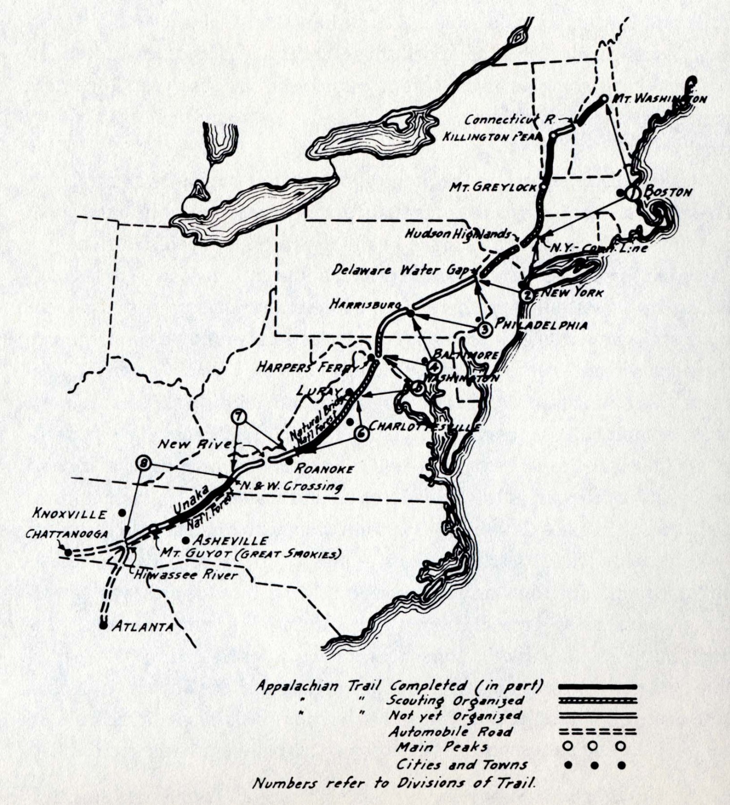 Appalachian Trail, 1922, Benton MacKaye