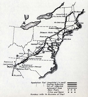 Appalachian Trail, 1922, Benton MacKaye